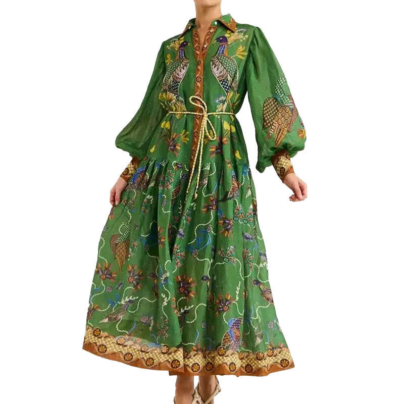 Robe maxi pour femmes avec un design de broderie élaboré Chic & Stil