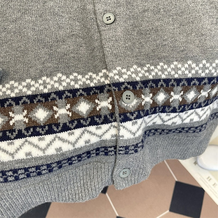 Women cardigan with elegant collar and trendy pattern Lune London