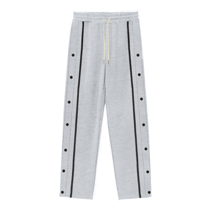 Men's Sporty Loose Jogging Pants with Snap Buttons Lune London