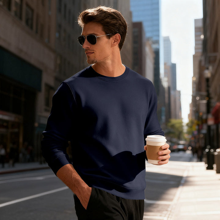 Men's casual sweatshirt with modern cut and comfortable cotton blend Chic and style