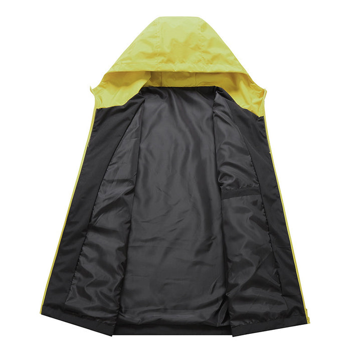 Multifunctional windbreaker jacket for women with adjustable hood and chic sporty design