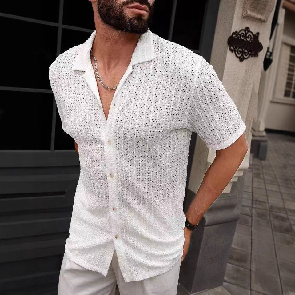Casual short-sleeve shirt structured for men Lune London
