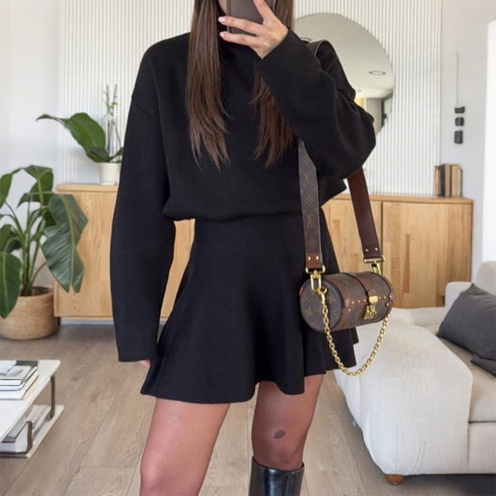 Robe en tricot stylée pour femme avec capuche Chic & Stil