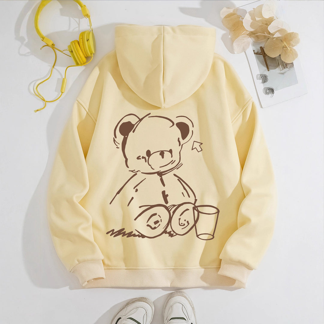 Women's Hoodie with Casual Bear Design Chic & Stil