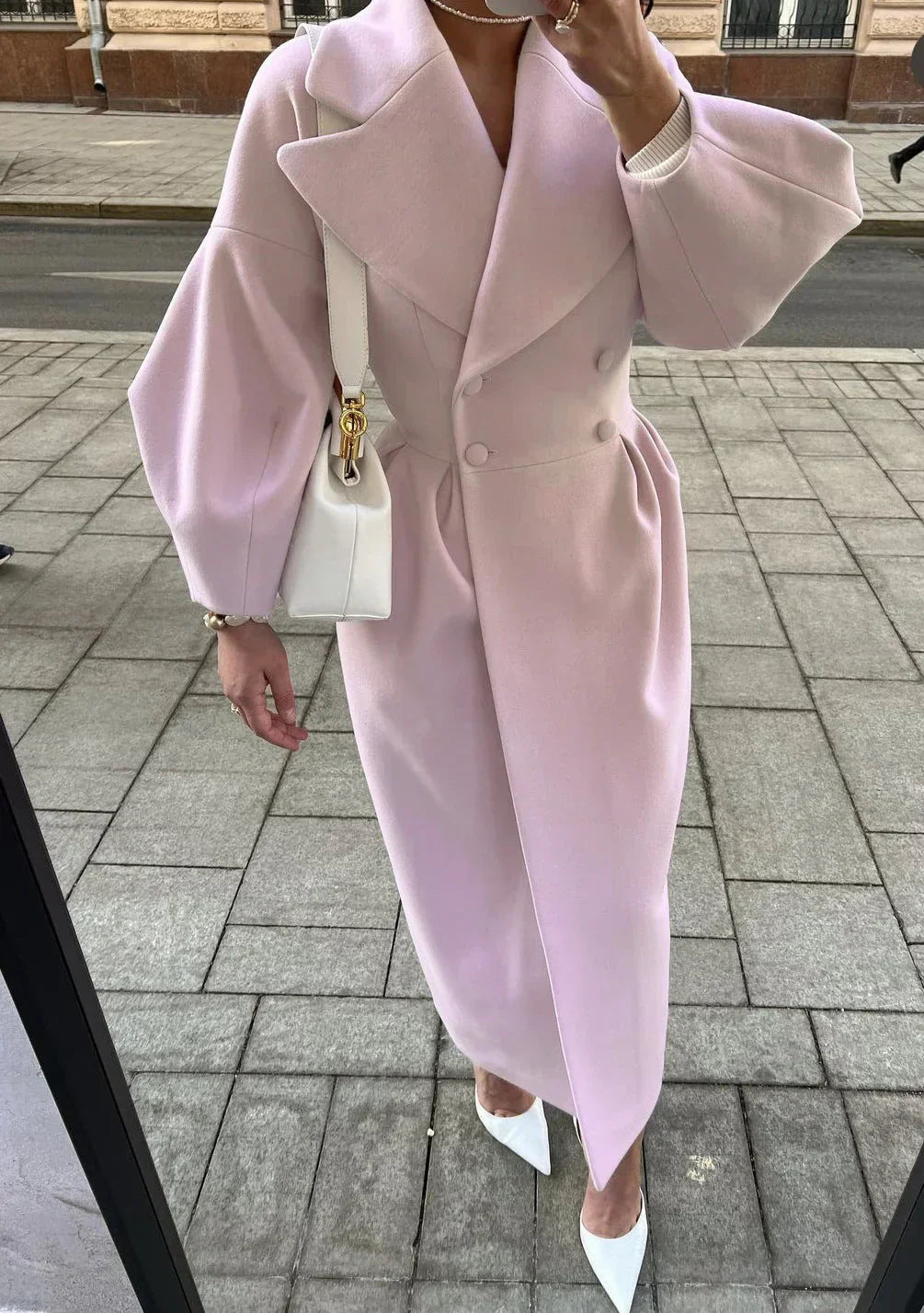 Lune London | Coat - Double-breasted - Plus Size Sleeves - Tailored Fit - Elegant & Chic