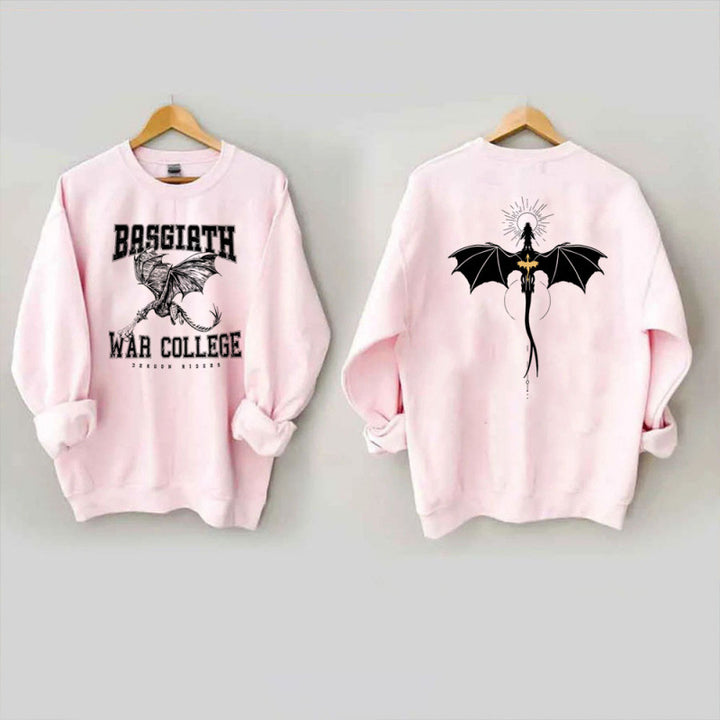 Women's sweatshirt with creative dragon motif and unique college design Lune London
