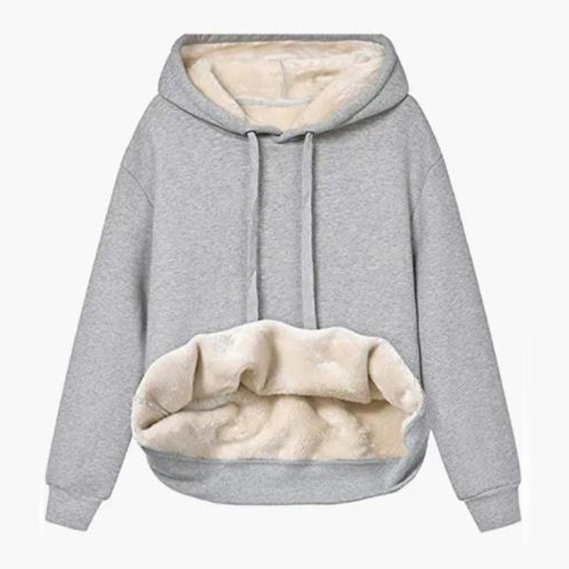 Women Cozy Hooded Sweatshirt with Fleece Lining Lune London