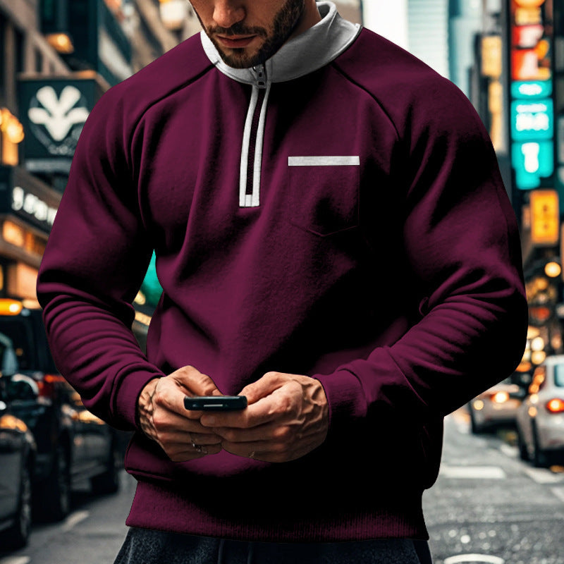 Men's Functional Pullover with Short Zipper Lune London