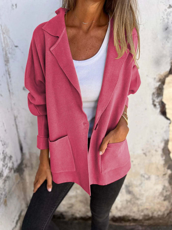 Women Elegant oversized blazer with relaxed fit and practical pockets Lune London