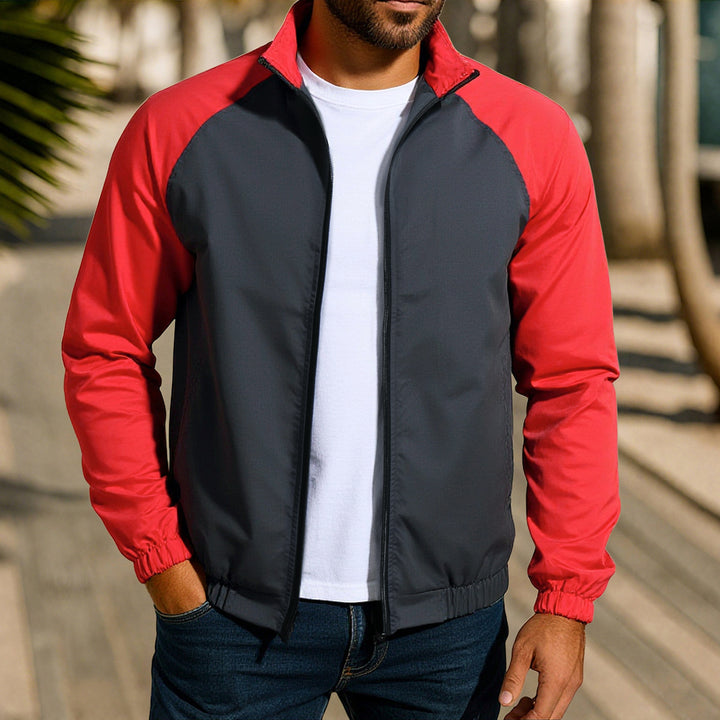 Sport transition jacket for men with tear-resistant material and elastic cuffs Lune London