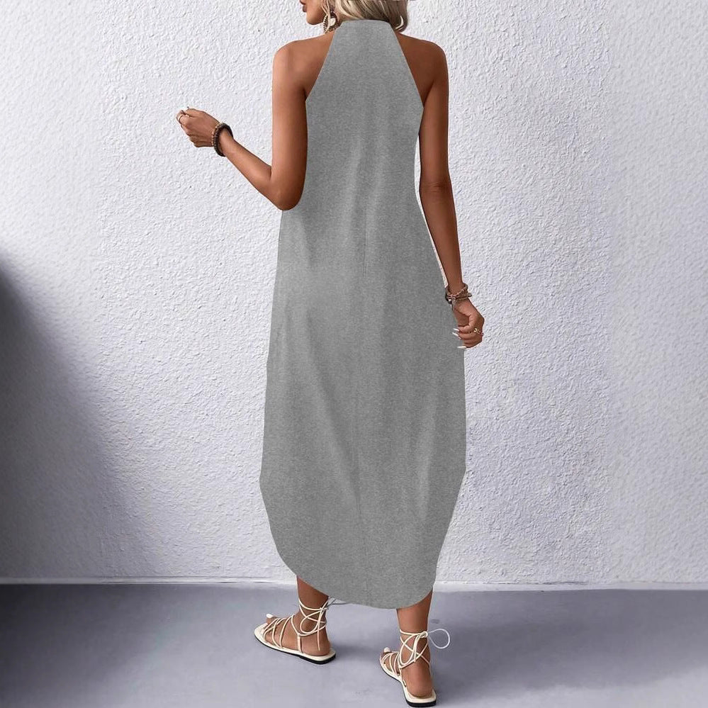 Chic and Stylish Women's Maxi Halter Leisure Dress