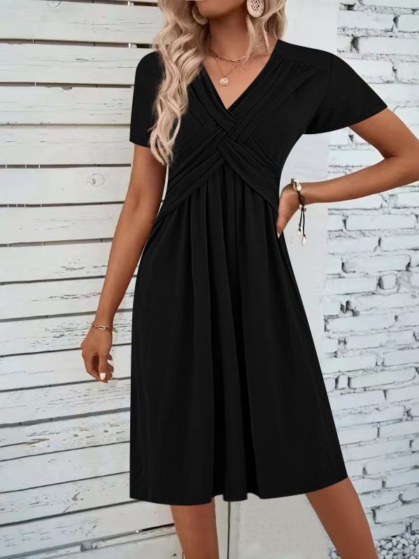 Women’s jumpsuit with a fitted wrap design and an elegant V neckline Lune London