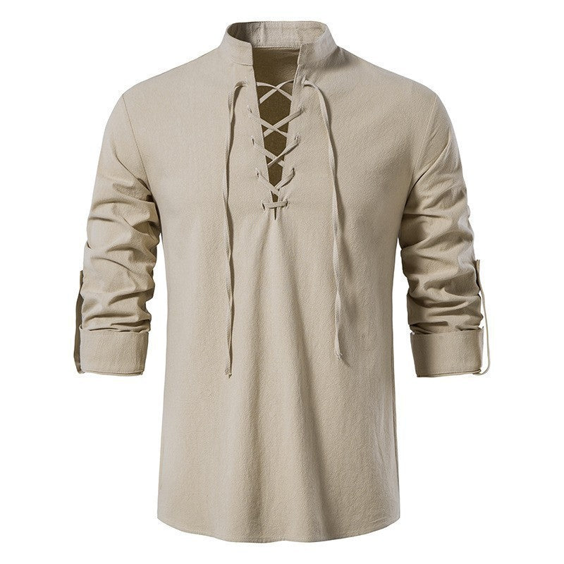 Men's long sleeve shirt with drawstring Lune London