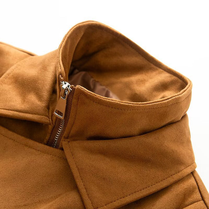 Veste de transition féminine à la mode avec coupe asymétrique et poches confortables Chic & Stil