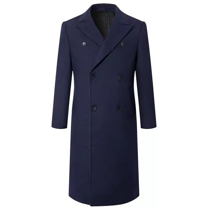 Men's Elegant Double-Breasted Coat with Traditional Collar Lune London