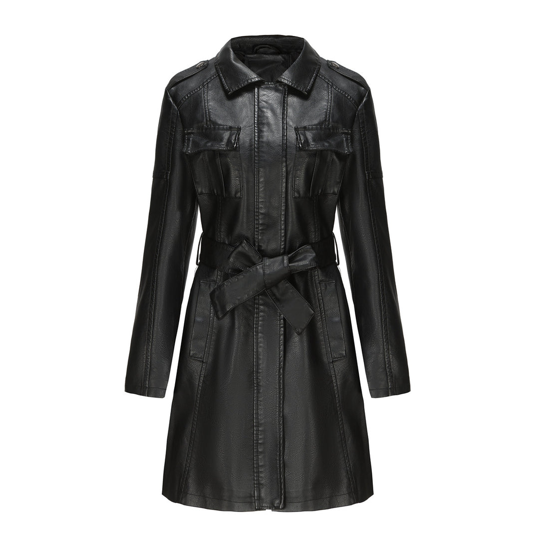 Fashion trench coat for women in high-quality faux leather Lune London