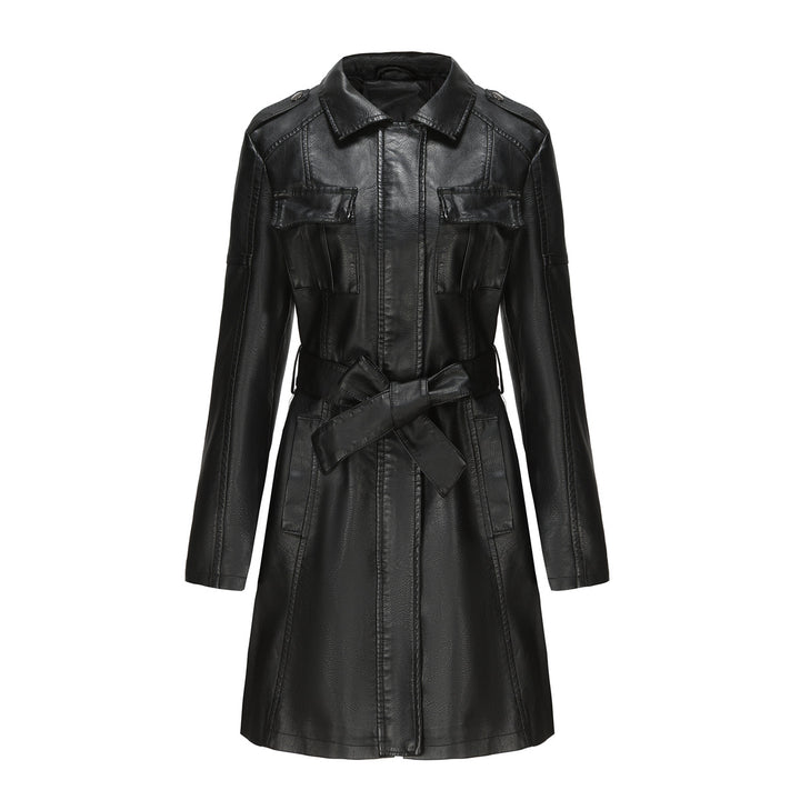 Fashion trench coat for women in high-quality faux leather Lune London