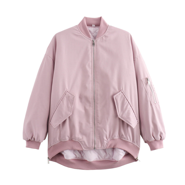 Casual bomber jacket for women with elastic cuffs and practical pockets Lune London