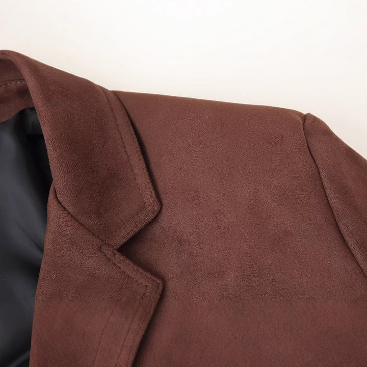 Ladies Chic and Stylish Suede Blazer