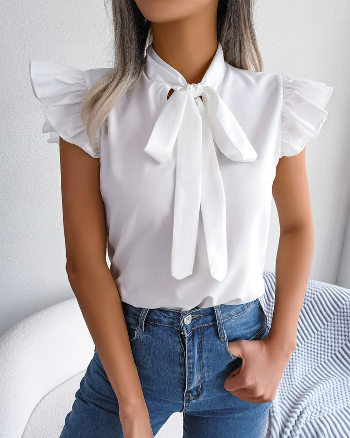 Ladies elegant blouse with bow Lune London