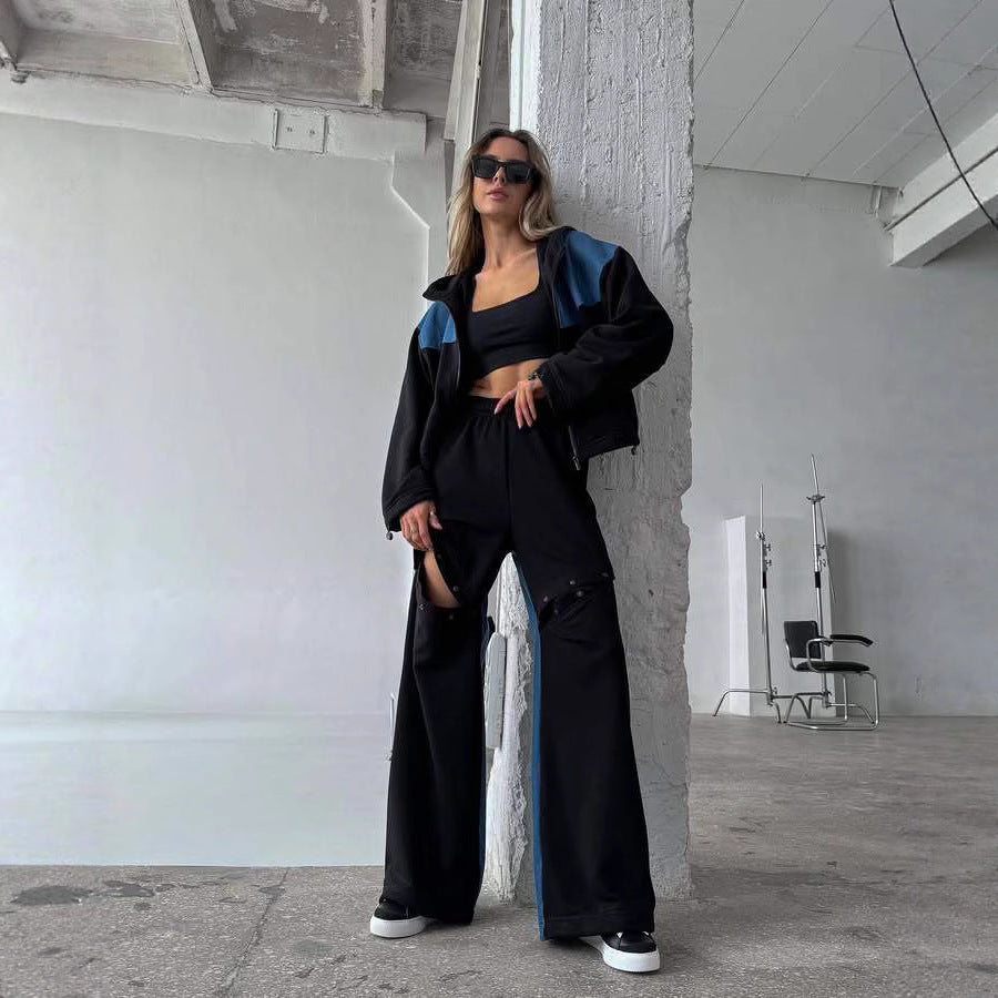 Women's sports set with trendy color block design and relaxed fit Lune London