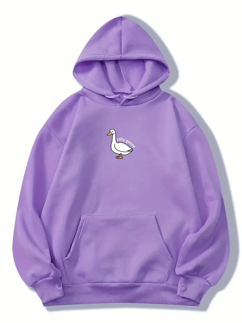Hoodie pour femmes avec motif de oie créatif et intérieur en molleton doux Chic & Stil