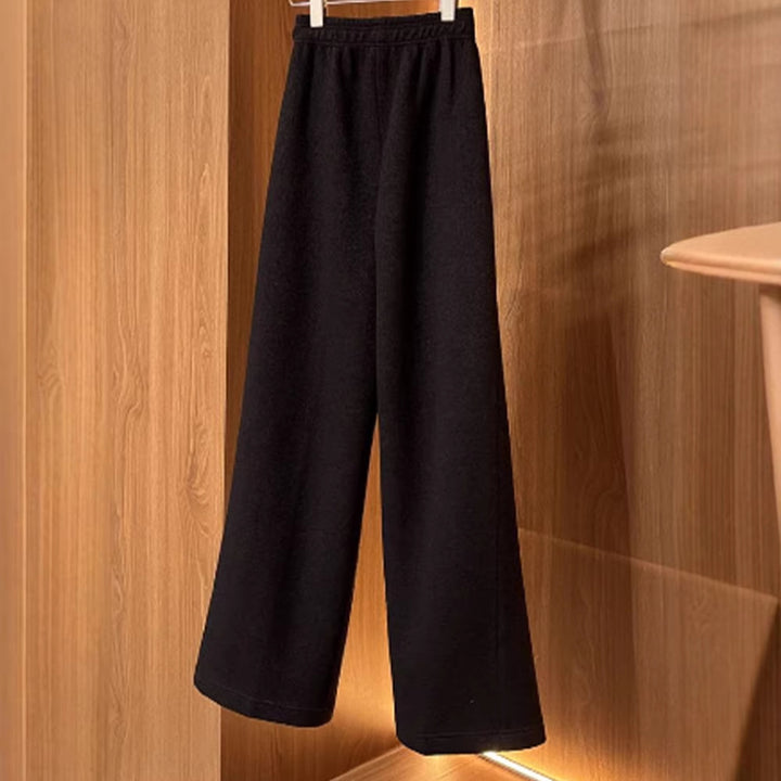 Pantalons en tissu à coupe large pour femmes avec taille élastique Chic & Stil
