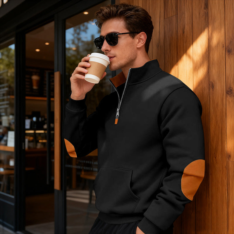 Men's stylish hoodie with zipper and practical pockets Chic and style