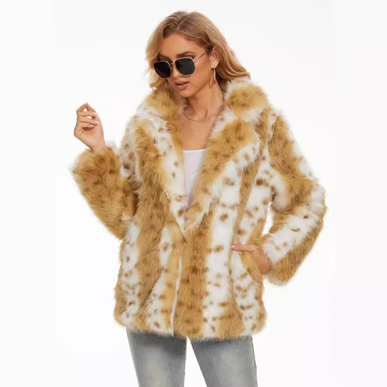 Ladies Fuzzy Oversized Jacket Lune London