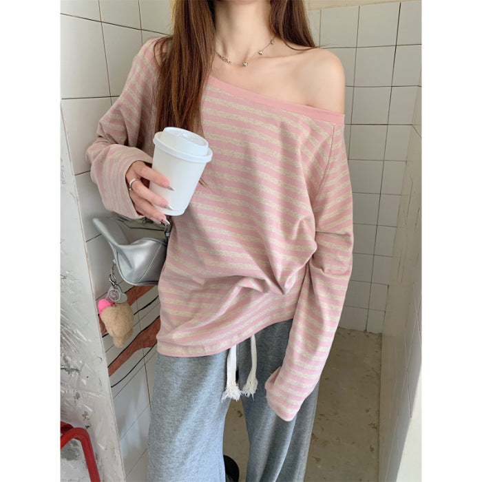 Women's casual striped long-sleeve shirt Chic & Stil