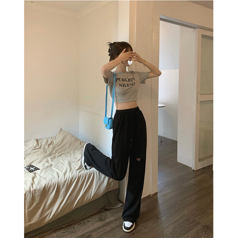 Women's comfortable leisure pants with fashionable cut-out details Lune London