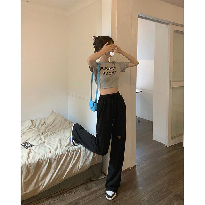 Women's comfortable leisure pants with fashionable cut-out details Lune London