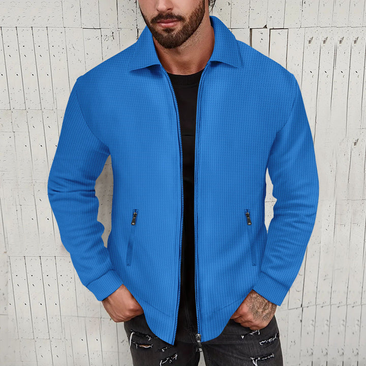 Trendy jacket for men with textured design and side zip pockets Lune London