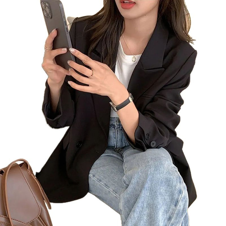 Blazer surdimensionné pour femme en tissu texturé Chic & Stil