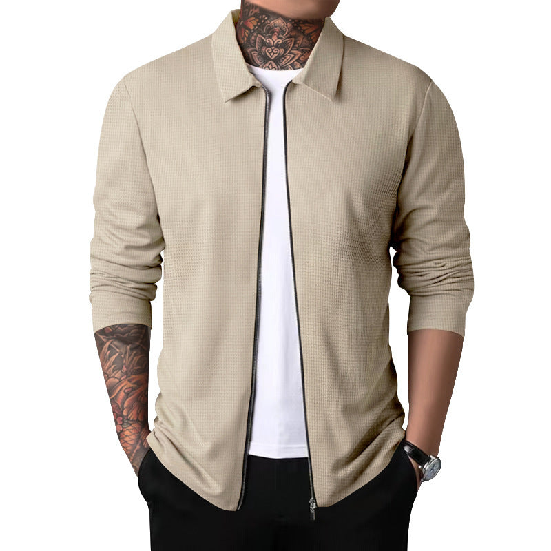 Pull-over zippé léger et à la mode pour hommes Lune London
