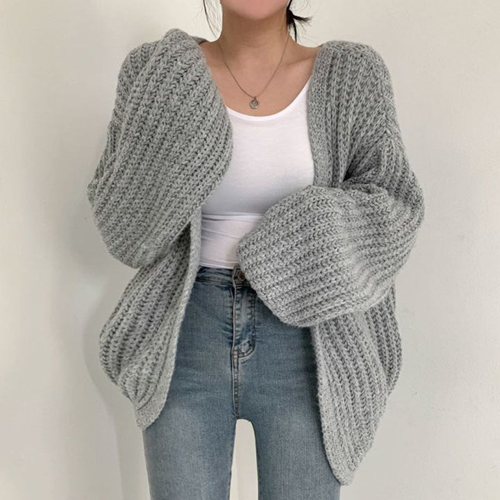 Ladies plus size knitted vest with breathable mesh structure Chic und Stil