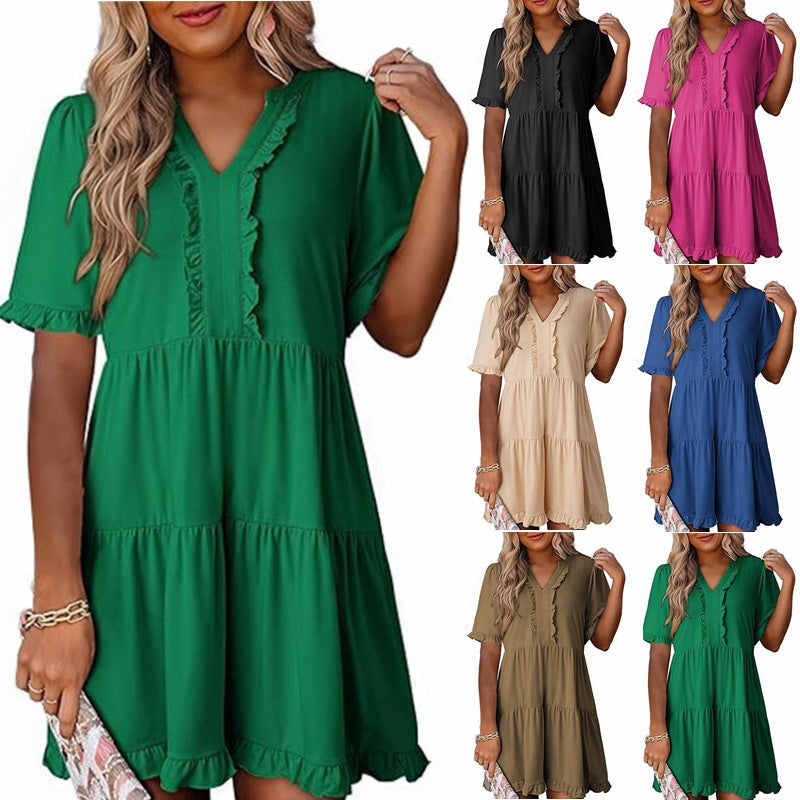 Leisure dress for women with ruffle details Lune London