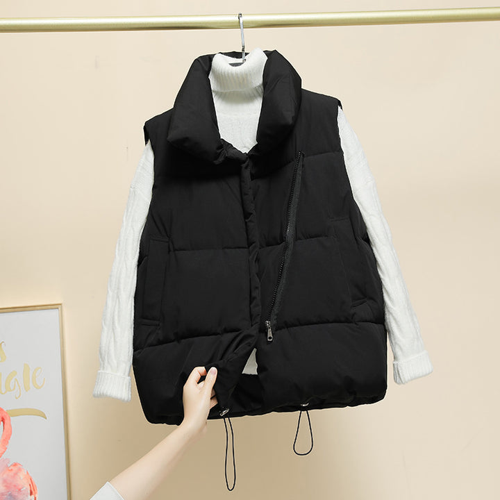 Ladies Fashionable and Lined Vest with High Collar Lune London