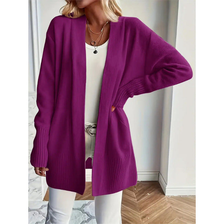 Lune London | Women's Long Knit Cardigan with Practical Pockets and Elegant V-Neck