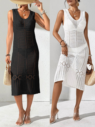 Lune London Elegant crochet midi dress for women