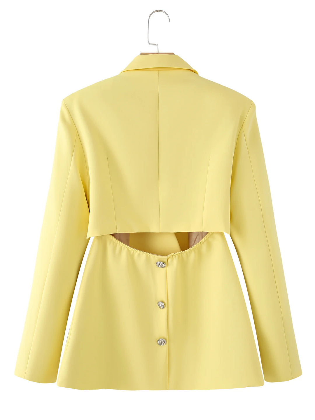 Structured blazer for women with elegant cuffed sleeves and a decorative closure Lune London