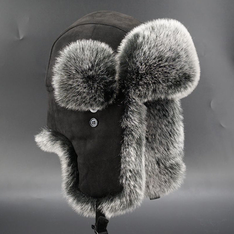 Women's warm faux fur hat with ear protection Lune London