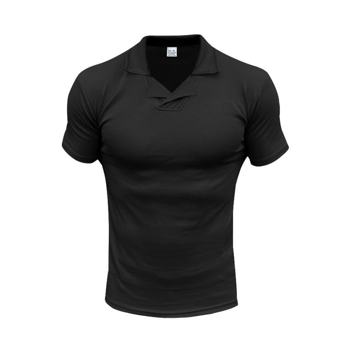 Men's Short Sporty Polo with Stylish Reversed Collar Lune London