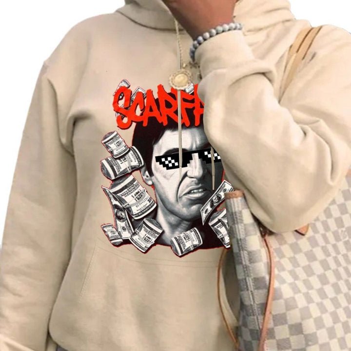 Hooded sweatshirt for ladies with creative graphic print Lune London