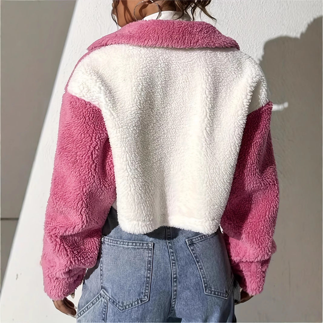 Oversized fleece jacket for women with pockets Lune London