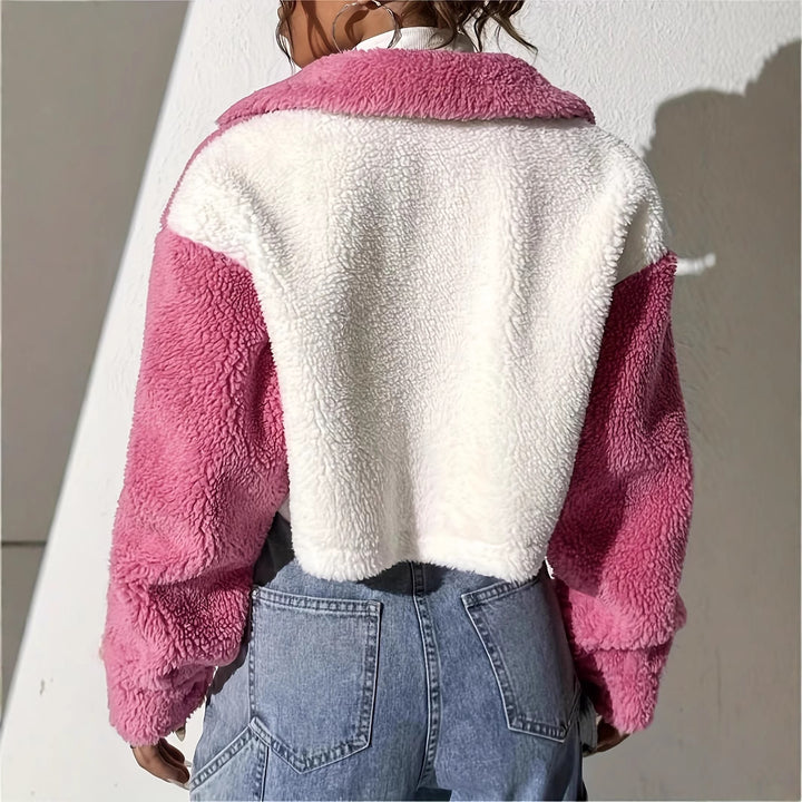 Oversized fleece jacket for women with pockets Lune London