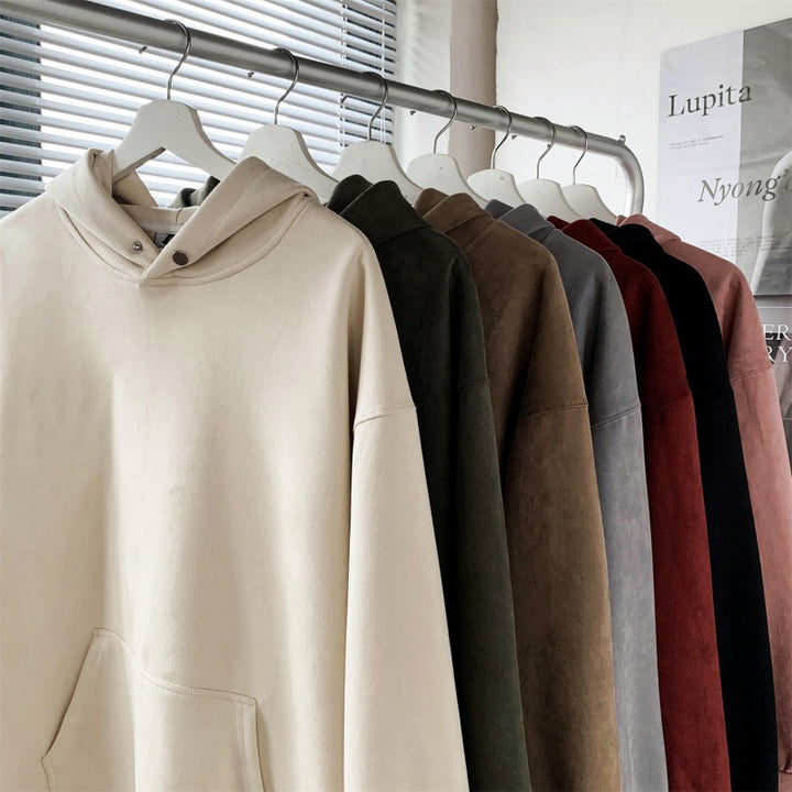 Comfortable hoodie for women with a modern velvet look Lune London