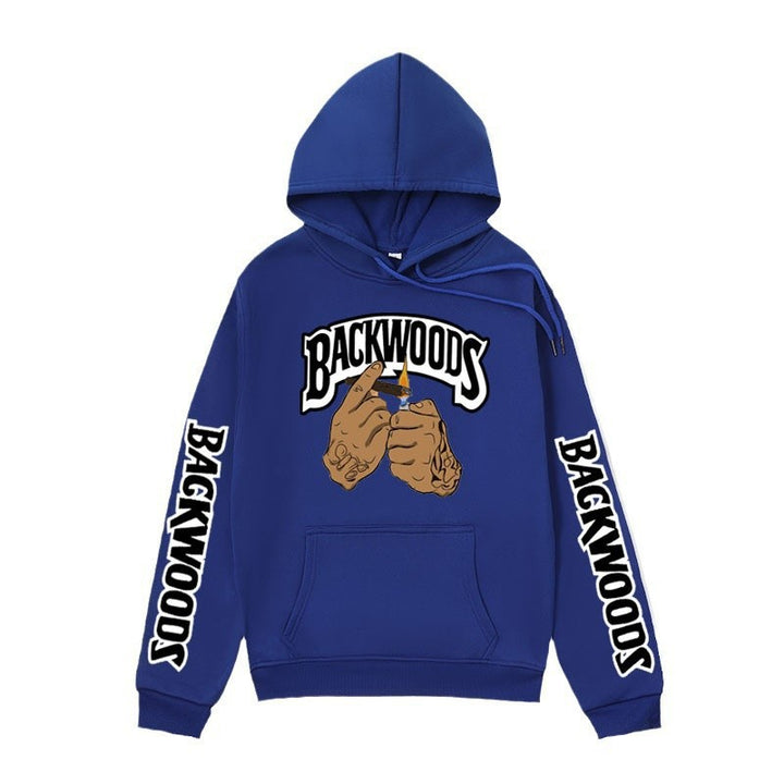 Women’s hooded sweater with creative graphic design and side kangaroo pockets Lune London