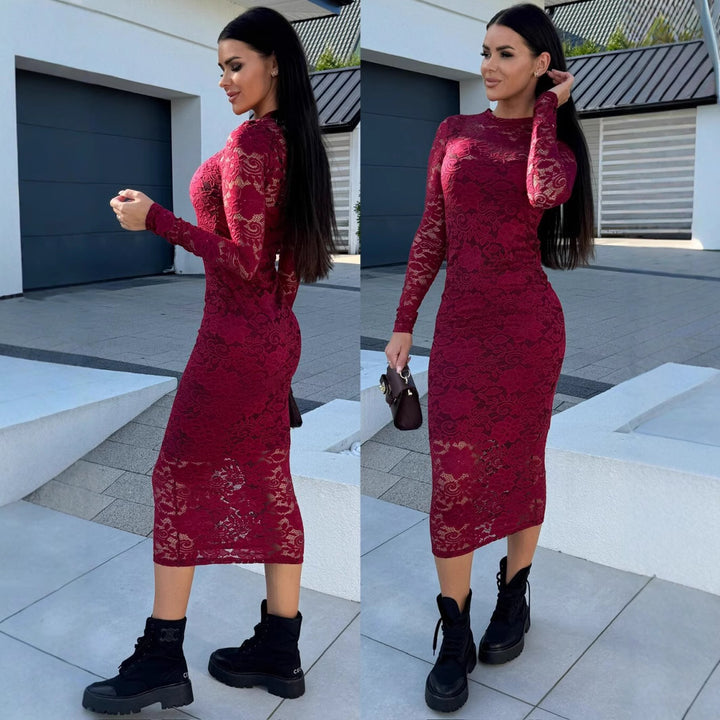 Elegant lace midi dress Lune London