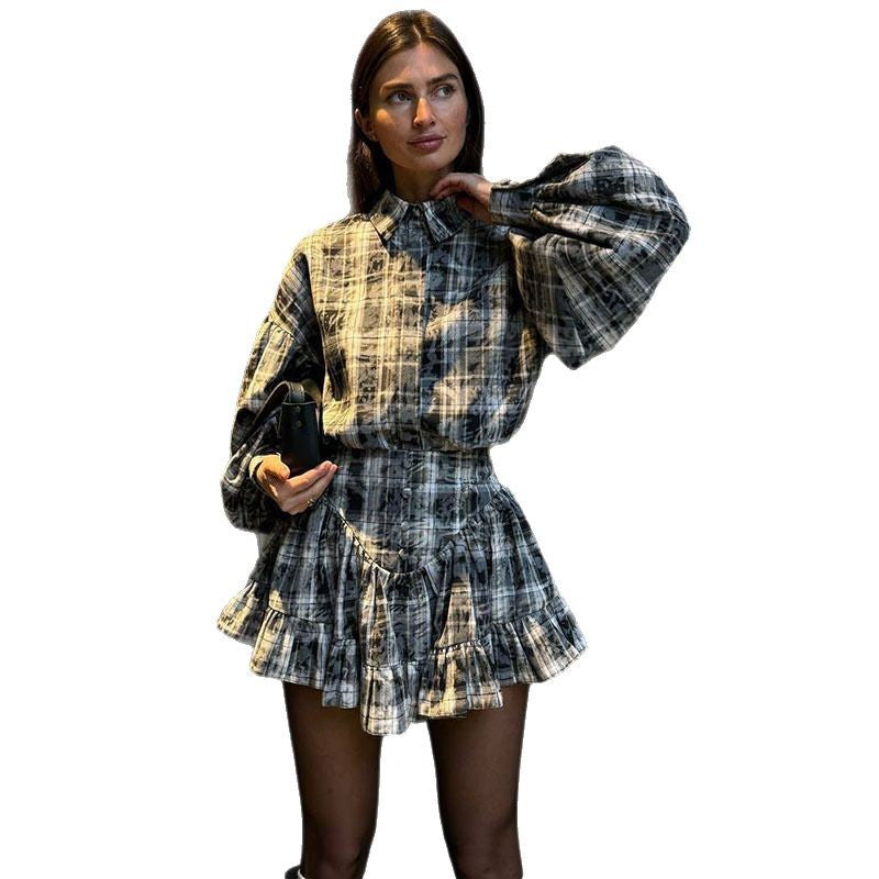 Striped blouses for women with voluminous sleeves and a gathered hem Lune London